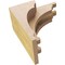Ekena Millwork 4"W x 4"D x 8"H Wide Hughes Rough Cedar Woodgrain TimberThane Corbel, Primed Tan CORUR04X04X08HUGRCPR - alternate 3